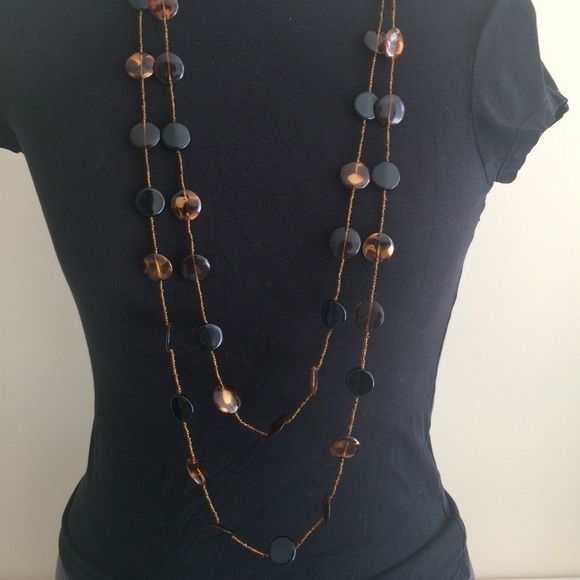 🔴CLEARANCE🔴 Brown Layered Necklace - Picture 2 of 2